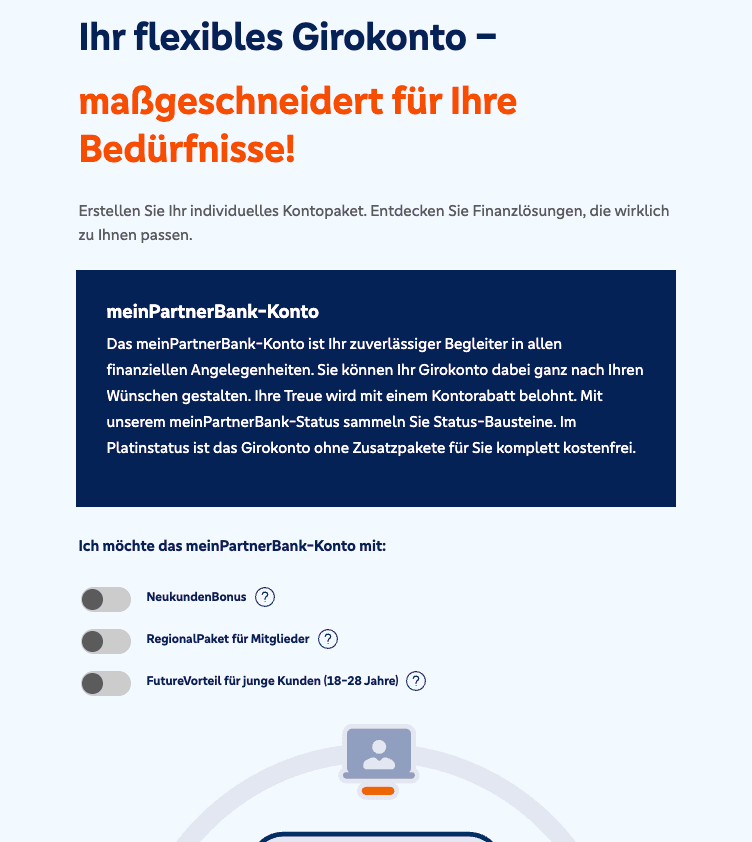 Website-Projekt Kontofinder Chattengau Volksbank