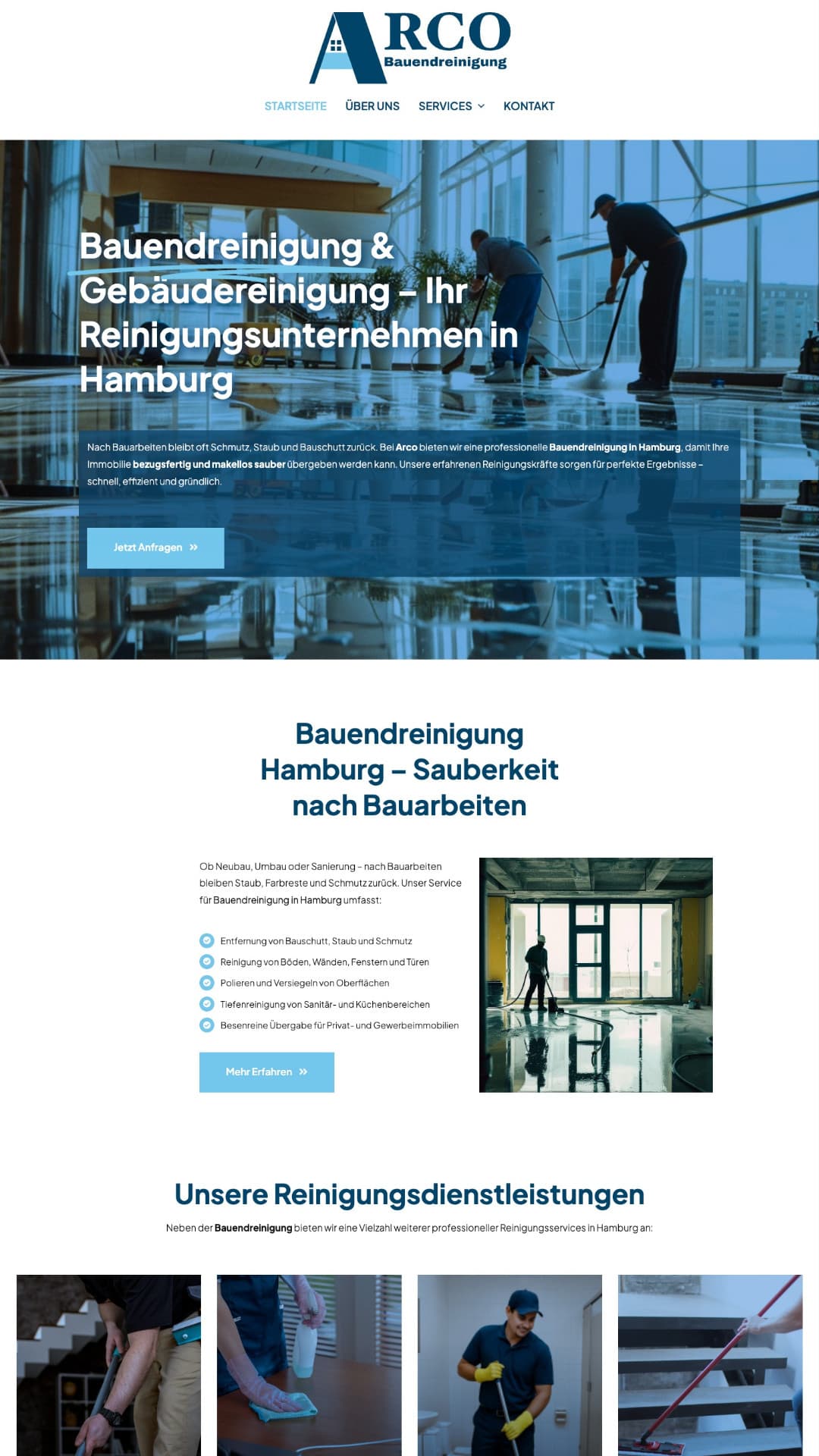 Website-Projekt Arco Bauendreinigung