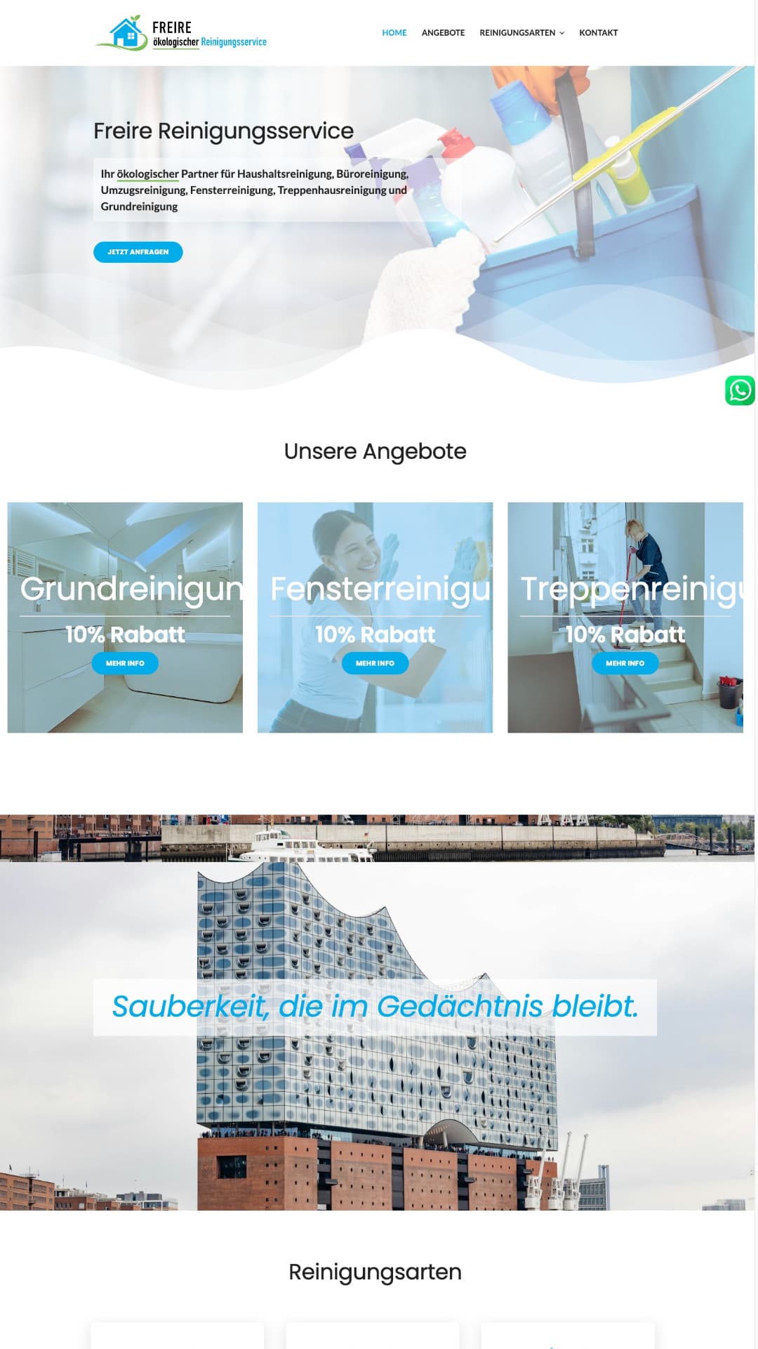Website-Projekt Freire Reinigungsservice