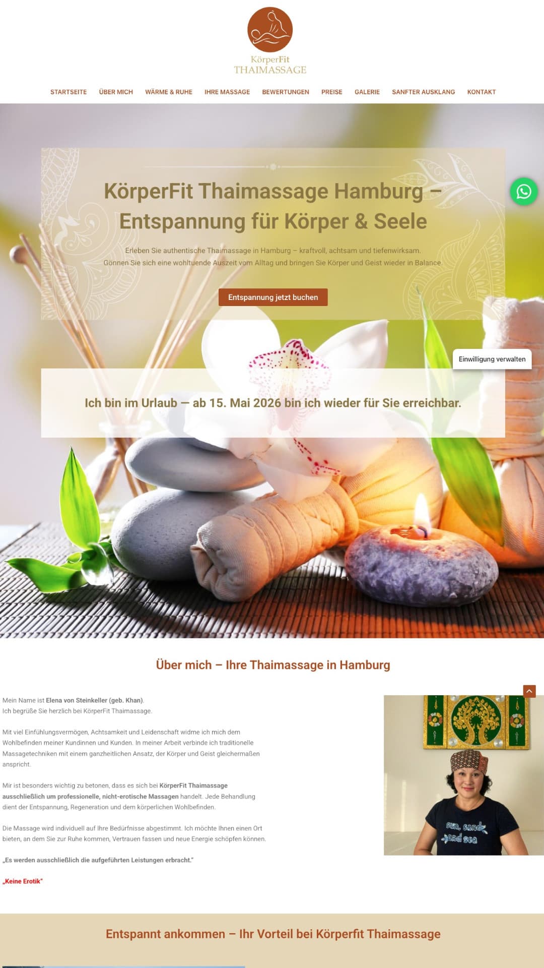 Website-Projekt Körperfit Thaimassage