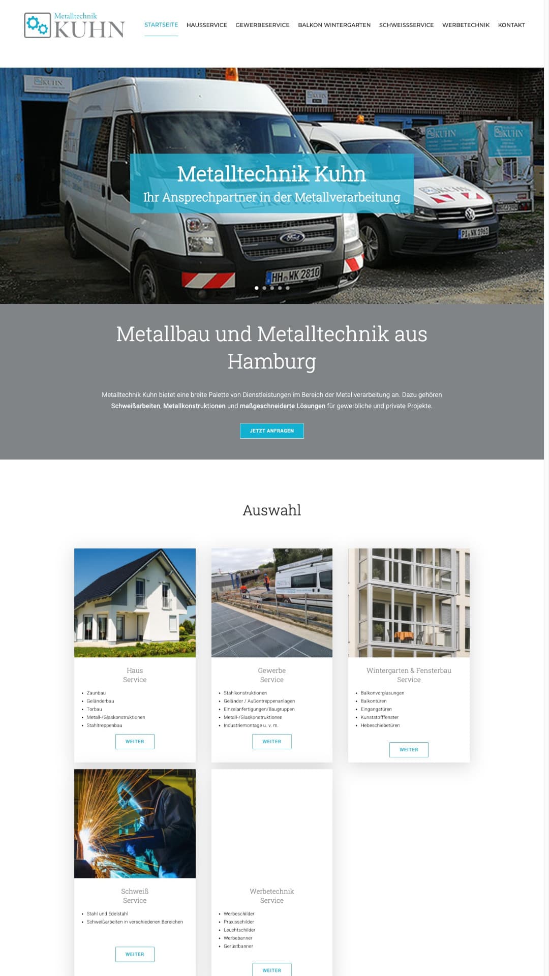 Website-Projekt Metalltechnik Kuhn