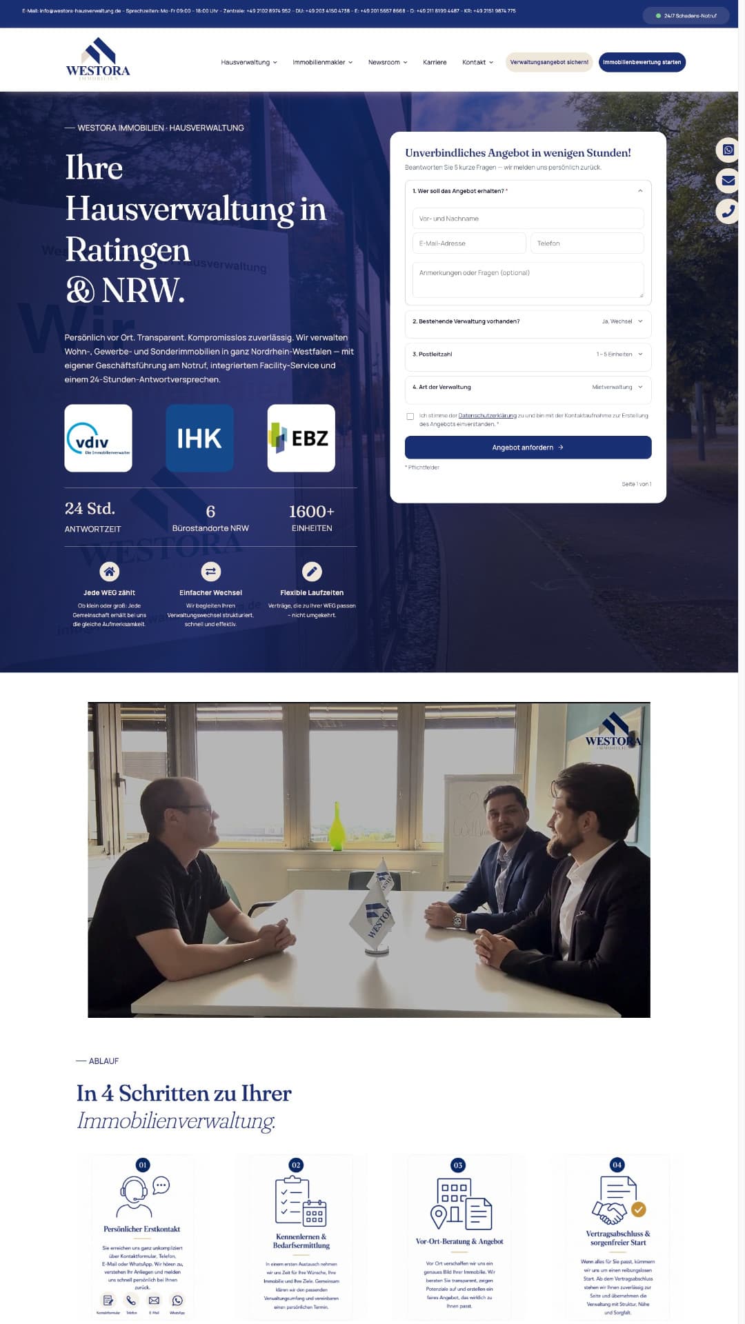 Website-Projekt Westora Hausverwaltung