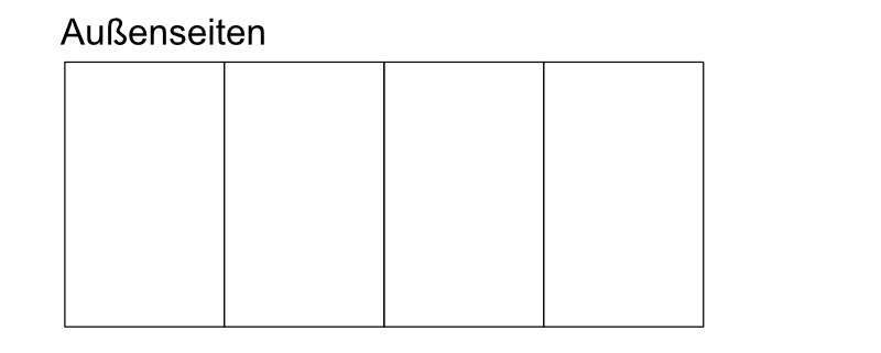 Flyer - Doppelparallelfalz (Außenseiten)