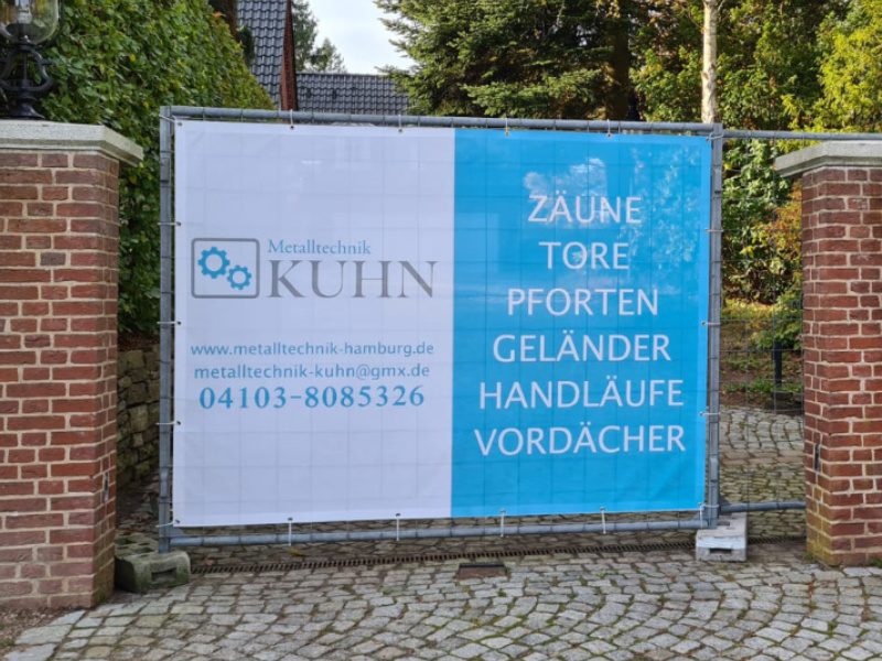 Bauzaunbanner - Metalltechnik Kuhn