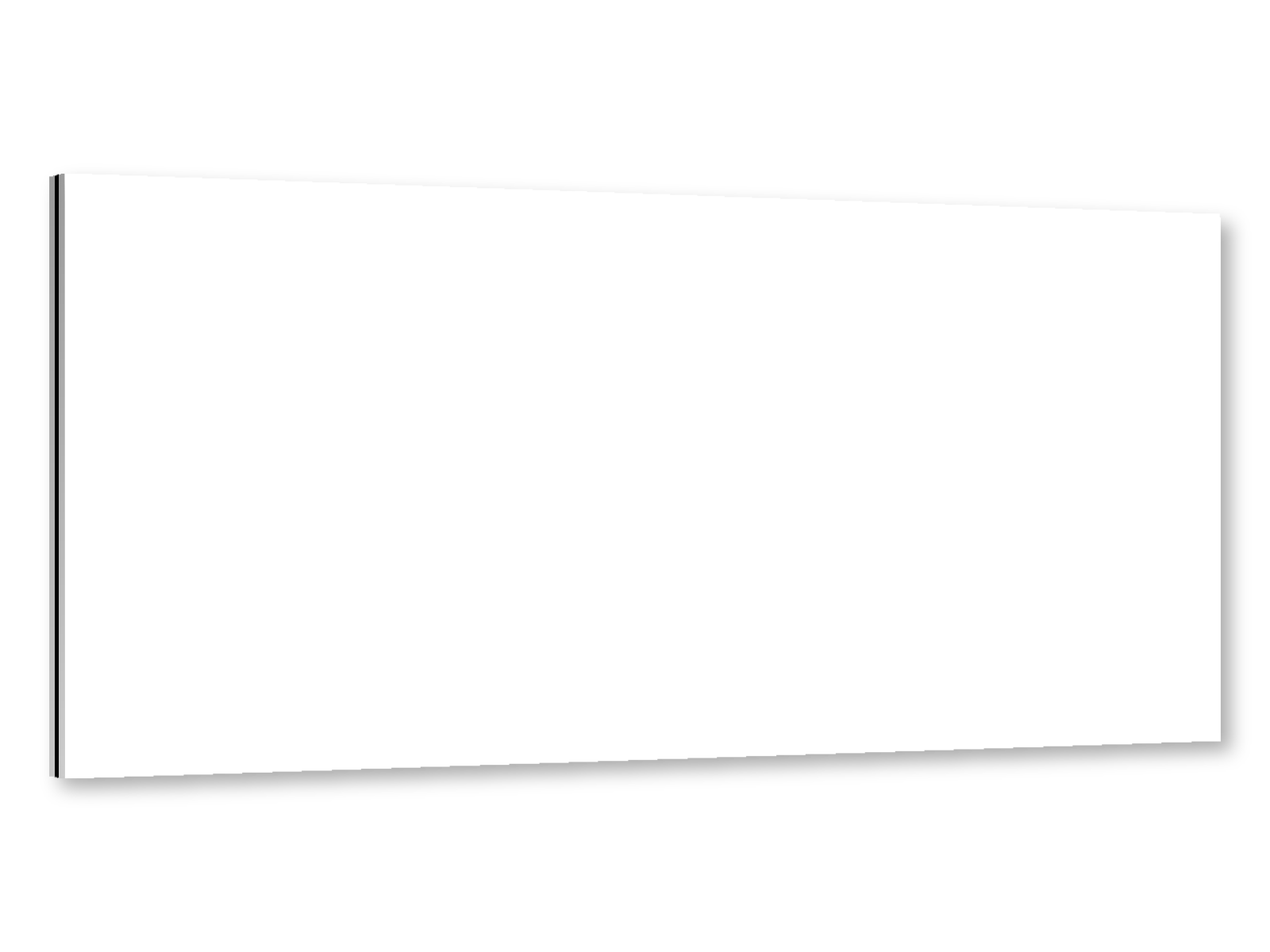 Werbeschild aus Alu-Dibond (weiß)